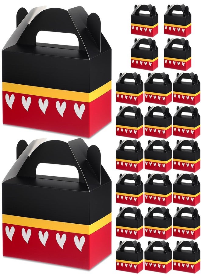 Affrolling 24 Packs Cartoon Mouse Party Gift Bags with Handle Mouse Theme Party Favors Goodie Candy Treat Paper Boxes for Birthday Decoration Supplies - Image 1